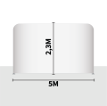 Wymiary ścianki wystawienniczej 5 x 2,3 m